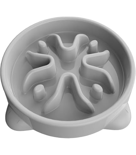 Ciotola Anti Ingurgito Per Cani E Gatti Diboniur - Rallenta L'Alimentazione, Base Antiscivolo, Blu - Foto 5