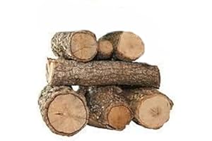 Mugar- Leña para Chimenea, Estufa o Barbacoa. Leña de Encina Tronco de leña Mediano Especial para Chimeneas, barbacoas o Estufas (Caja 30 kgs)
