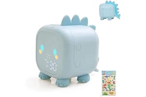 VABOO Despertador Digital, Reloj Despertador Digital para Niños, Luz Despertador Simulación de Amanecer y Atardece Wake up Light, 2 Alarmas, Función Snooze,Despertador Infantil con Luz de Noche