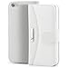 Produktbild Saxonia. Exklusive Schutzhülle Smart Business Case Cover Wallet für Apple iPhone 5 5S Weiß