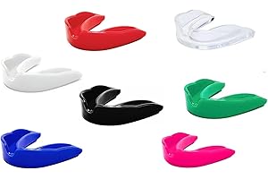 SKT SOUQ Premium Mouth Guard, Adults and Junior Gum Shield with case, Mouthguard for Jaw Protection in Contact Sports, Boxing,MMA Rugby, Football,Karate and Martial Arts (Pack of 10 Mix, Adult)