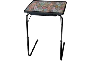 TABLE BUDDY | Adjustable multi position portable folding table mate for dining, workstation, bed trey, work, watch tv, study, outdoor and office furniture (Mandala)