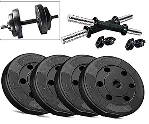 Aurion Vw-12Kg 12 Kg Dumbbell Set Combo Offer (Black)