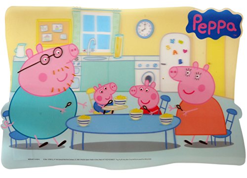 New! Boys & Girls 3D Dinner Activities Placemats in Different Designs (Yellow (Peppa Pig)
