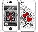 Produktbild Apple iPhone 4s Skin " TWO HEARTS " Sticker Handy Folie Aufkleber + Wallpaper, Schutzfolie fuer Cover