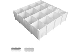 10 stycken justerbara, 38 x 11 cm lådavskiljare med 30 tillbehör, justerbara skiljeväggar för lådor, arrangör i kök, kontor