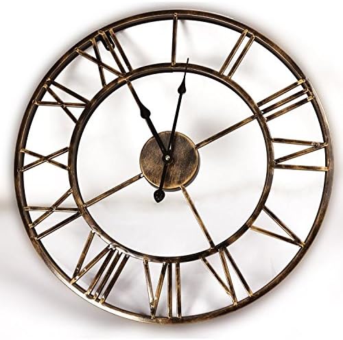 20inches DIY Vintage 3D Large Wall Clock Wrought Iron Wall Clock Watch Saat Digital Clocks Relogio de Parede Reloj de Pared Klok £¨Without battery£©