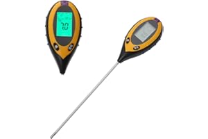 LINZI Testeur de Sol 4 en 1 Soil Tester Sol Mètre d'humidité/Lumière/Testeur de pH pour Moniteur d'Eau des Plantes Jardin Fleurs Herbe Plante Ferme Pelouse, Batterie Incluse