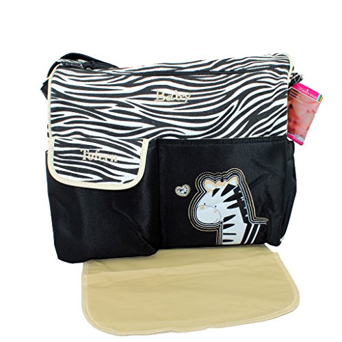 Tofern Multifunctional Mummy Handbag Baby Diaper Nappy Changing Bag, White-Zebra