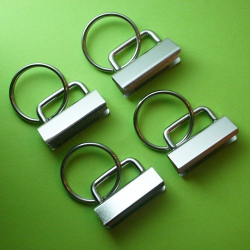 25 Sets - Key Fob Hardware with Split Ring - 1.25 Inch Wide by Simply Sew