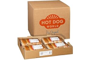 ‎HOT DOG WORLD HOT DOG WORLD - Hot Dog Brötchen -vorgeschnitten- 192 Stück à 62,5 g