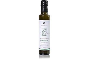 ‎DELIGREECE DELIGREECE - Castello Zacro Basilikum-Olivenöl | Kaltgepresstes Olivenöl mit frischem Basilikum. Fruchtiges Öl aus Kreta, ideal für Salate, Pasta & kalte Küche | 250ml