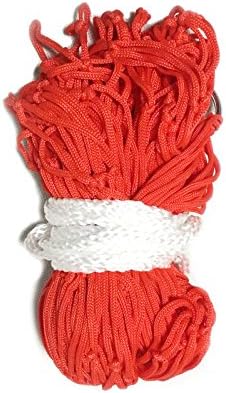 GOUQIN Hammocks Mesh Bold Nylon Ropes Hanging Bed Dormitory Dormitory At the Indoor And Outdoor Children Camping Swing 260*80Cm, Red