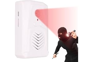 CCYLEZ Auffahrtsalarm, PIR Bewegungssensor Alarm mit Batteriebetriebener, Aufnehmbarer Stimme, 1 W Lautsprecher, Willkommens Sound Player für Shop Store