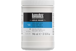 ‎LIQUITEX Liquitex 7832 Professional extra schweres Impasto Gesso, Universalgrundierung für Acrylfarben, licht und alterungsbeständiger Primer, gebrauchsfertig - 946ml Topf, Titanweiß