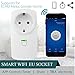 Produktbild Thread_de® 16A wifi intelligente Steckdose, Wifi intelligente europäische Stecker Steckdose Steckdose APP Unterstützung Amazon Alexa Echo Google Home (Weiß)