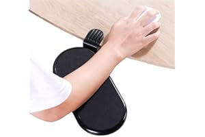 YANGHX Ergonomic Arm Rest Support for Desk Armrest Pad Rotating Wrist Rest Holder (Black)