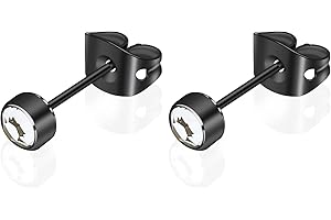 ARTSKIN G23 Titanium Crystal Stud Earrings for Women Men Hypoallergenic Nickel Free 3-5mm Options Round Earrings for Girls Sensitive Ears