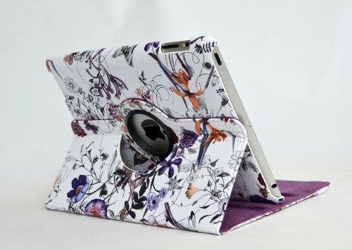 inShang Hülle für Apple iPad 2 iPad 3 iPad 4, Edles PU Leder Tasche Hülle Skins Etui Schutzhülle Ständer Smart Case Cover für Tablet iPad, Super Automatische Einschlaf-/Aufwach funktion, 360 Grad rotierende Schutzhülle mit Standfunktion + inShang Logo hochwertigen Stylus Eingabestift Stift - 4