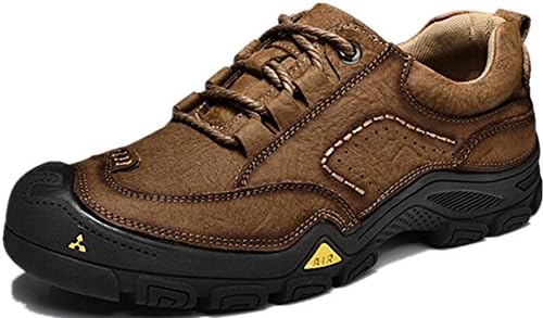 Lovezhou Men's Low To Help Sandal Mountaineering Leather Waterproof Breathable Outdoor Leather Breathable Hiking Shoes