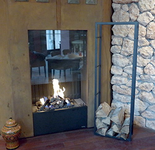 XXL Kaminholzregal Metall 150cm Kaminholzständer Holz-Korb Regal Kaminholzhalter - 5