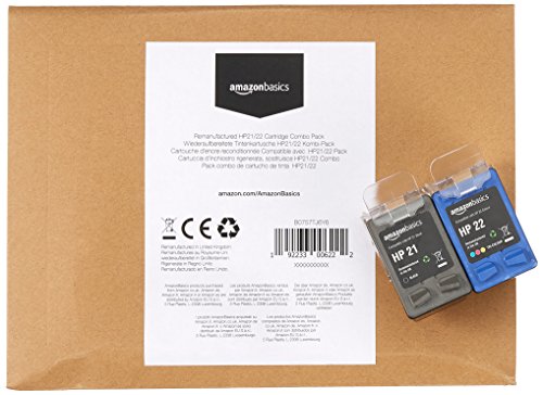 AmazonBasics - Cartucho de tinta regenerado HP 21 y HP 22 negro y tricolor reviews AmazonBasics - Cartucho de tinta regenerado HP 21 y HP 22 negro y tricolor