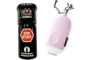 Kit de Survie : Spray Anti-Agression 40 ML et Alarme d'urgence 130 DB - Défense Personnelle Anti-Agression Rose – Renforcez Votre Sécurité en Toute Discrétion