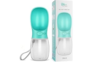 Bouteille d'eau Chien, Swonuk 12 oz Gourde Chien, Portable Voyage Gourde avec Bouton Lock pour Chien, Chat, Animaux de Compagnie pour Promenade, Voyage, sans BPA (Bleu)