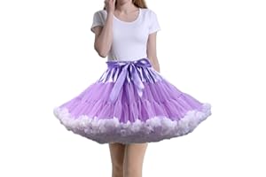 Tmade Jupe en Tulle pour Femme - Jupon de Cosplay Multicouche - Jupe Tutu pour Halloween Rock Party Festival Celebration Longueur