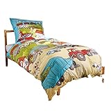 Kinderbutt Bettwäsche Renforcé blau Größe 135×200 cm (80×80 cm) - 4