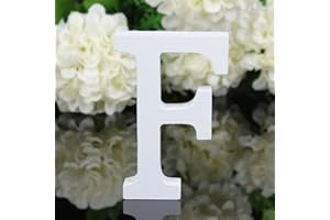 Decorativo Legno Lettere, Appeso Parete 26 Lettere Legno Alfabeto Parete Lettera per Camera Matrimonio Compleanno Partito Casa Decor, Gspirit (F)