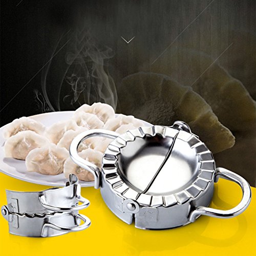 i-auto Zeit Dumpling Maker, Edelstahl Dumpling Maker und Teig Drücken für Home Küche, Dumpling Pie Ravioli Form Mould Maker Gebäck Tool für Kochen Large Size - 7