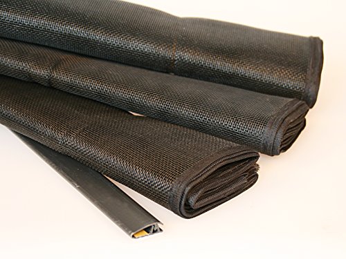 Wirksamer Insektenschutz: Lamellenvorhang aus Fiberglas für Balkontüren bis 100 x 220 cm, Fliegengitter mit 4 Lamellen in weiß oder schwarz, einfach und schnell zu montieren - 4