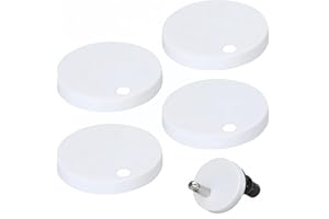 SINGHAO 4 x WC-Sitz-Abdeckkappen, WC-Sitz-Scharnierabdeckung, dekorative Abdeckung für Toilettensitz/Sitz, WC-Sitz-Scharnierbefestigung, WC-Sitz, WC-Sitz, 45 mm