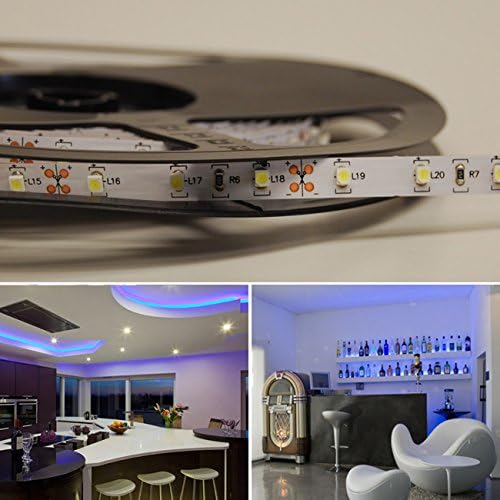 Bright Lightz® 12v LED Strip Light Set, Plug &amp; Play Kit With 12v Power Supply / Power Adapter, Blue Colour, 4 Metre Length, 240 x 3528 SMD LEDs, 3M Adhesive Backing, High quality LED Tape (Ideal for Kitchen Lighting, Displays, Bathrooms, Plinth Lights, Under Cabinet Lighting, Etc)