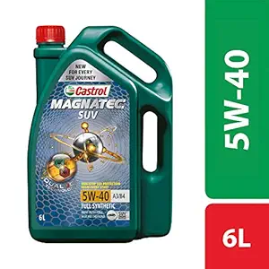 Castrol MAGNATEC SUV 5W-40 Full Synthetic Engine Oil for Petrol, CNG and Diesel SUVs (6L)