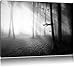 Produktbild Düsterer Wald im Nebel Schwarz/Weiß, Format: 120x80 auf Leinwand, XXL riesige Bilder fertig gerahmt mit Keilrahmen, Kunstdruck auf Wandbild mit Rahmen, günstiger als Gemälde oder Ölbild, kein Poster oder Plakat