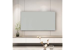 Hiseng Couverture TV Anti-poussière, Housse de Protection de L'écran de Télévision, Chambre À Coucher Intérieure Décoration du Salon Couverture de Poussière (55-65 Pouces,Gris)