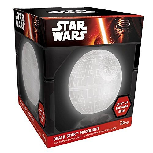Star Wars Mood Light Death Star - Lámpara, 18 cm, color blanco