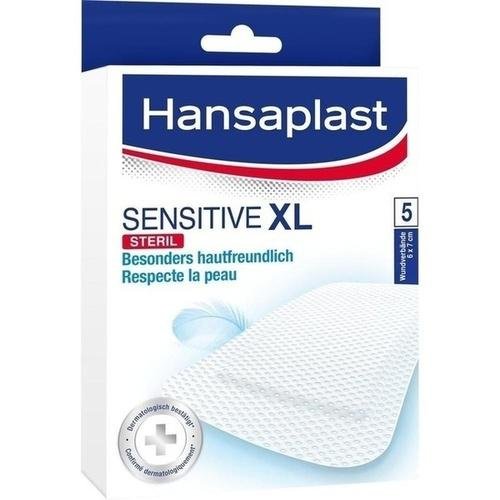Hansaplast Sensitive XL steriles Pflaster 6x7 cm, 5 St