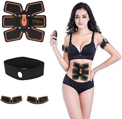 Crysle Abs Trainer Abs Machine EMS USB Charging Abdominal/Arm Muscle Toning Belt Gym Workout And Home Fitness Apparatus Muscle Toner Abs Trainer Body Fitness Training Slimming Machine for Men/Women