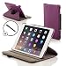 Produktbild ForeFront Cases Neue Apple iPad Mini 7.9" Retina Display Kunstleder Hülle Schutzhülle / Ständer Rotierend / Drehbar - Magnetische Auto Sleep/Wake-Funktion für 2013 Apple iPad Mini WiFi 16Gb, 32Gb, 64Gb, 128Gb - inkl. Eingabestift - VIOLETT