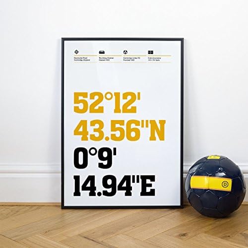 Cambridge U. 'Abbey' Stadium Coordinates, Prints and Posters, Football Gifts By Dinkit