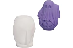 EMBHLITFE Moldes de Silicona Halloween Calabaza Fantasma Vela Moldes de Silicona Halloween Vela Resina Moldes Calabaza Fantasma Moldes de Silicona para Regalos DIY Halloween Decoración del Hogar