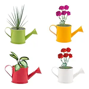 Nuha 2.5 Inch Metal Watering Can - Rust Free, Watering Can, Gift, Gifting, Garden, Gardening, Tools (Set of 4)