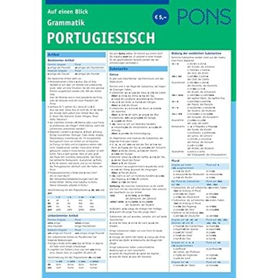 [PDF] PONS Grammatik Portugiesisch auf einen Blick: kompakte Ìbersicht - Grammatikregeln nachschlagen (PONS Auf einen Blick) KOSTENLOS DOWNLOAD