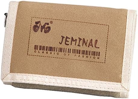 New Mens Khaki Canvas Trifold Wallets Purse