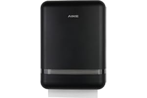 AIKE 400 Feuilles Commercial Distributeur Essuie Main,Grande Capacité Murale pour H2 & Z-Fold Les Plis de Papier de 23 X 9 cm ou Plus Petits Distributeur Papier Essuie Main pour Hôtel-Restaurant