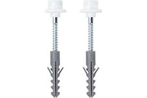 MIKIULY Tornillos Fijación WC Suelo Inodoro, Kit de Fijación para WC/Bidé Tornillo, Montaje en el Suelo, Tacos de Acero Inoxidable para Inodoro y Bidé De Suelo, para WC, Bidé, Sanitarios, 2 pcs
