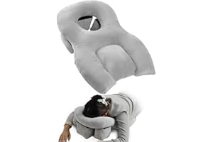 SAJEURE Face Down Pillow for Sleeping - Height Adjustable Face Down Pillow for Eye Surgery Recovery or Home Massage, Prone Pillow for Vitrectomy or Retinal Surgery, Home Massage Headrest Pillow